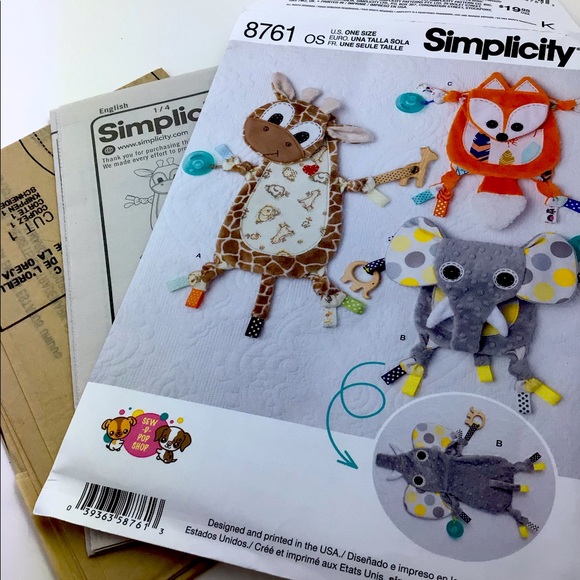 Simplicity Pattern 8761 - Baby Sensory Blankets - Picture 7 of 8